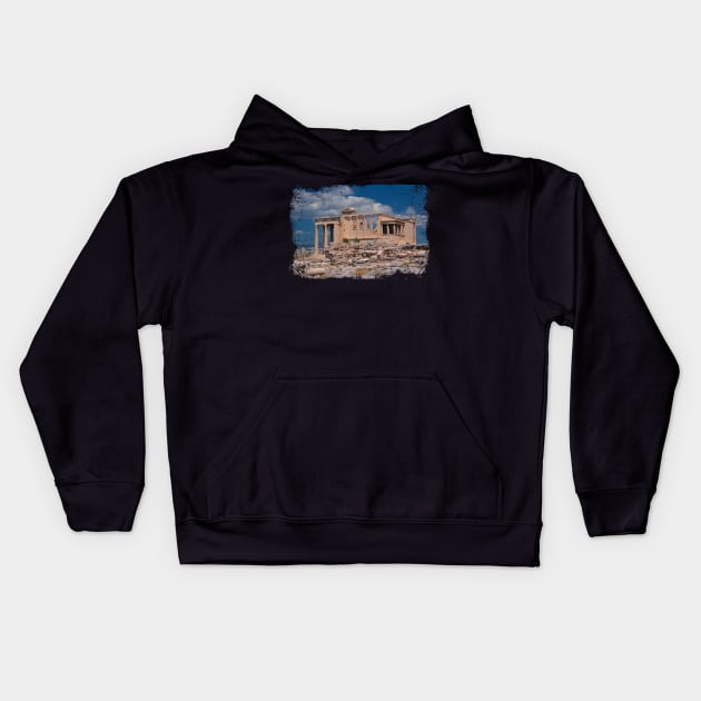 The Erechtheum - Acropolis of Athens Kids Hoodie by Photomisak72